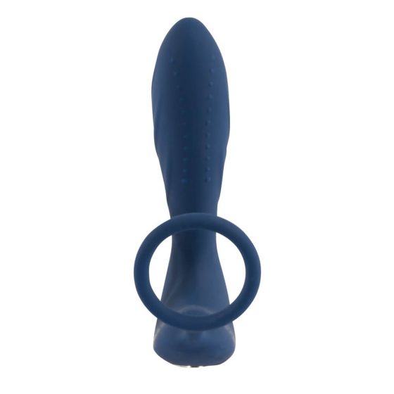 You2Toys Prostate Plug - radiowy wibrator analny z pierścieniem na penisa (niebieski)