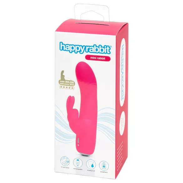 Happyrabbit - wibrator króliczek mini - ładowalny - różowy