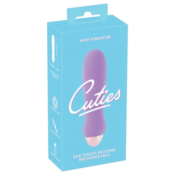 Cuties Mini Purple - akumulatorowy, silikonowy wibrator różdżkowy (fioletowy)