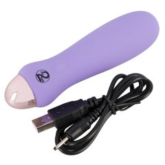   Cuties Mini Purple - silikonowy wibrator prętowy z możliwością ładowania (fioletowy)