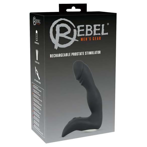 Rebel - bezprzewodowy masażer prostaty z funkcją wibracji (czarny)
