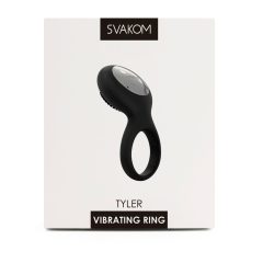   Svakom Tyler - zasilany bateryjnie, wodoodporny, wibrujący pierścień na penisa (czarny)