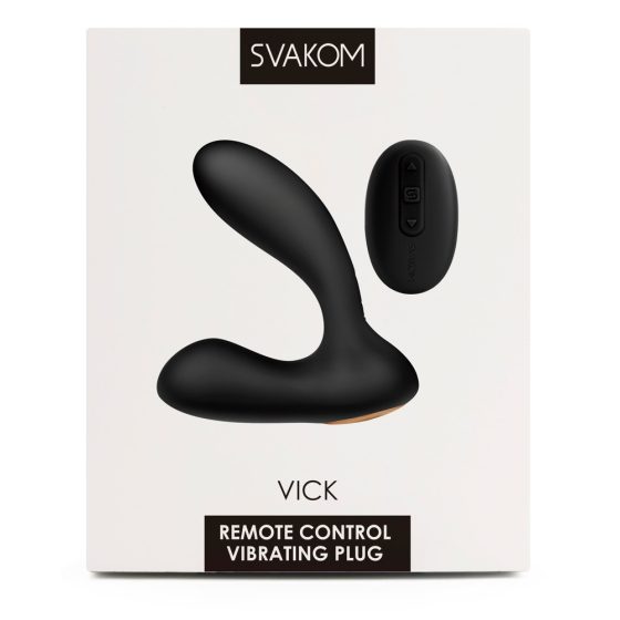 Svakom Vick - wodoodporny wibrator prostaty i punktu G (czarny)