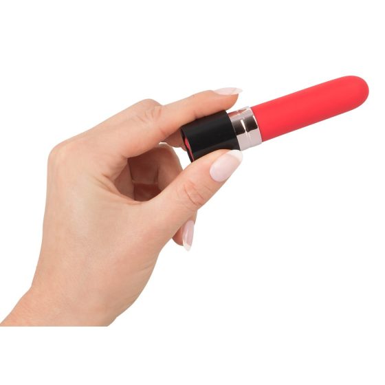 You2Toys - akumulatorowy wibrator szminka (czerwono-czarny)