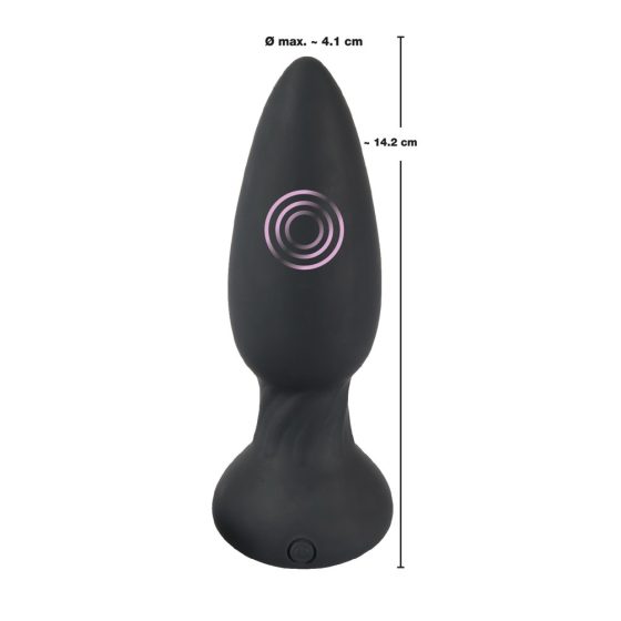 Black Velvet - radiowy wibrator analny z możliwością ładowania (czarny)