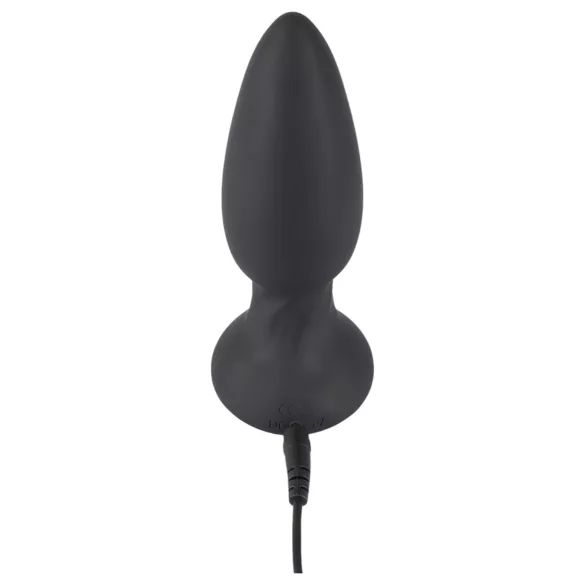 Black Velvets - wibrujący analny stymulator z obrotowymi kulkami - czarny