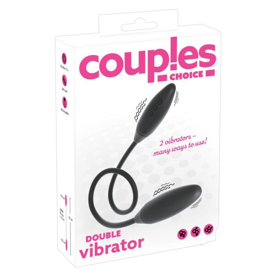 Couples Choice - Podwójny wibrator z akumulatorem (czarny)