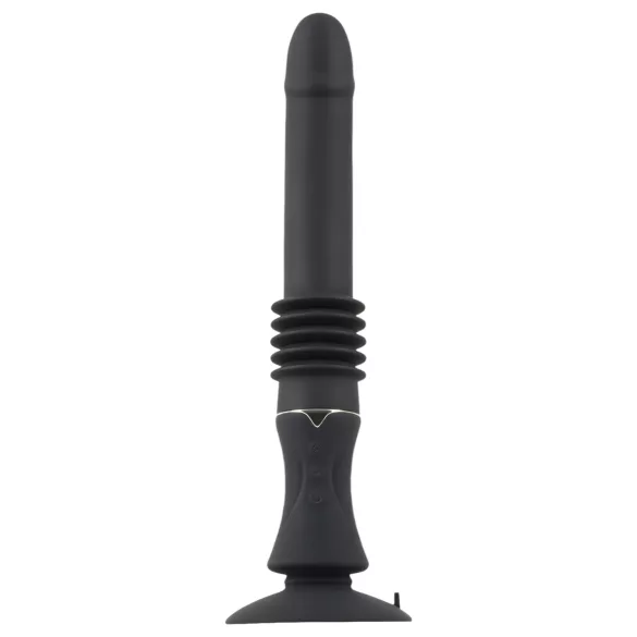 You2Toys - maszyna do seksu - wibrator z przyssawką i funkcją pchania - czarny