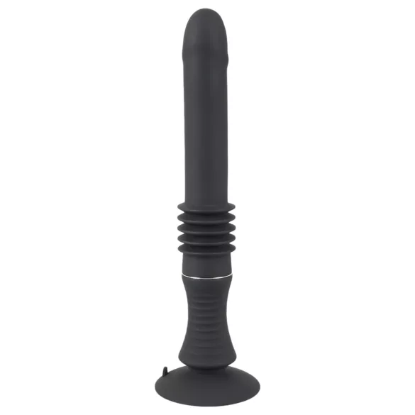 You2Toys - maszyna do seksu - wibrator z przyssawką i funkcją pchania - czarny