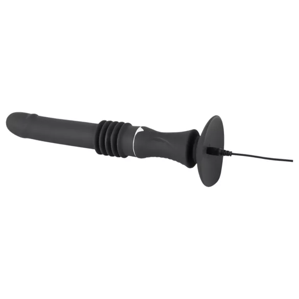 You2Toys - maszyna do seksu - wibrator z przyssawką i funkcją pchania - czarny