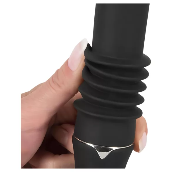 You2Toys - maszyna do seksu - wibrator z przyssawką i funkcją pchania - czarny