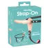 You2Toys - strap-on wibrator z paskiem - ładowany USB - naturalny