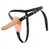 You2Toys - strap-on wibrator z paskiem - ładowany USB - naturalny
