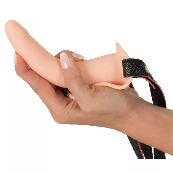 You2Toys - strap-on wibrator z paskiem - ładowany USB - naturalny