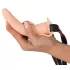 You2Toys - strap-on wibrator z paskiem - ładowany USB - naturalny