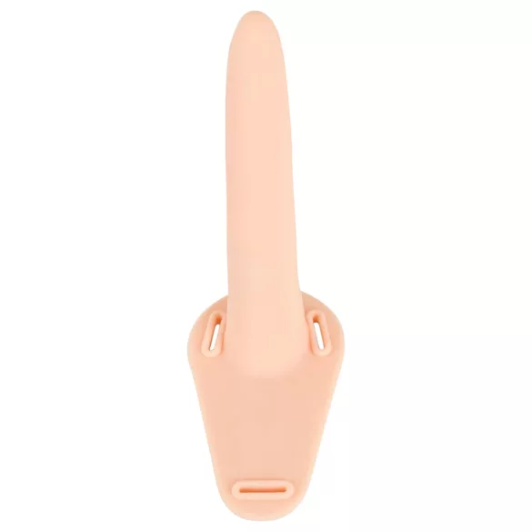 You2Toys - strap-on wibrator z paskiem - ładowany USB - naturalny