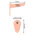 You2Toys - Strap-On - akumulatorowy, przypinany wibrator (naturalny)