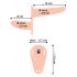 You2Toys - Strap-On - podwójny wibrator do przypięcia (naturalny)