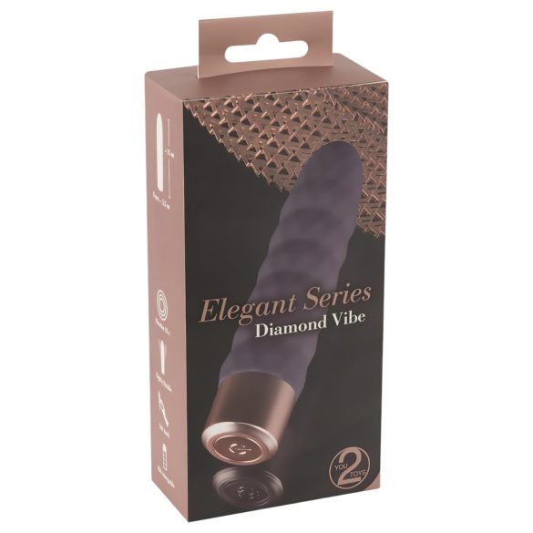 You2Toys Elegancki Diament - wibrująca różdżka akumulatorowa (fioletowa)