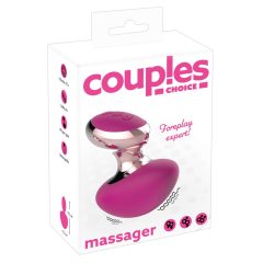   Couples Choice - ładowalny mini wibrator z masażerem (różowy)