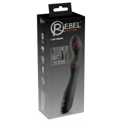 Rebel - wibrator do prostaty z 2 silnikami - silikon czarny