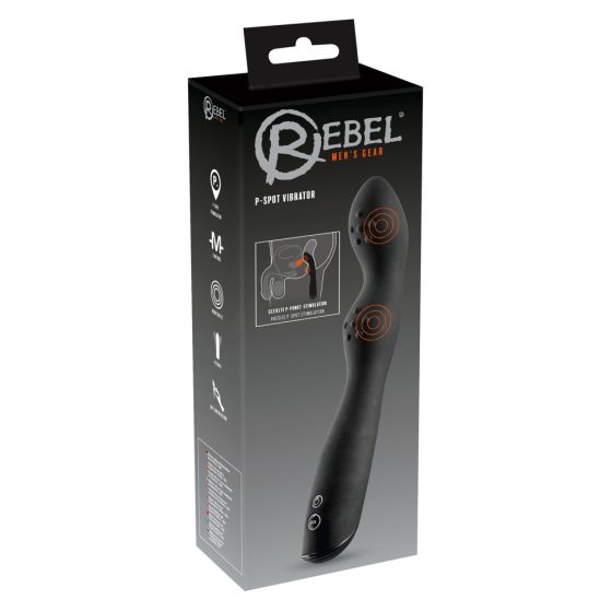 Rebel P-Spot - wibrator prostaty z podwójnym silnikiem (czarny)