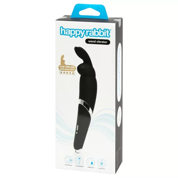 Happyrabbit - masażer wibracyjny ładowany akumulatorowo - czarny