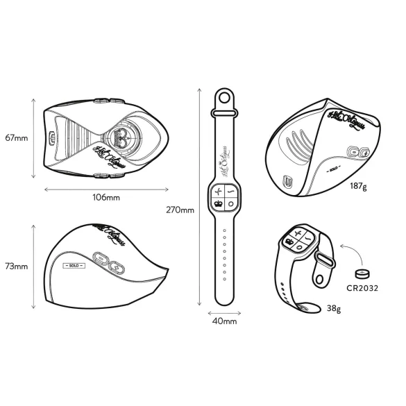 Hot Octopuss - masturbator męski z pilotem - silikon czarny