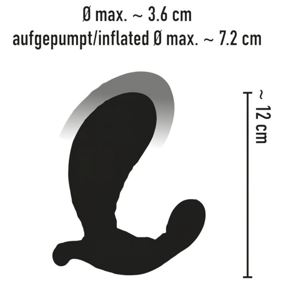 You2Toys - wibrator z pilotem - dmuchany - czarny