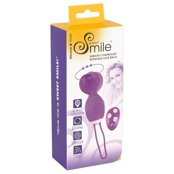 SMILE Love Ball - rotacyjne wibrujące jajko (fioletowe)