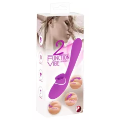   You2Toys - wibrator 2w1 z funkcją pulsacji - ładowalny silikonowy fioletowy