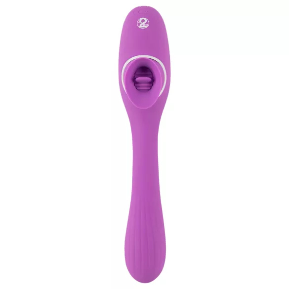 You2Toys - wibrator 2w1 z funkcją pulsacji - ładowalny silikonowy fioletowy