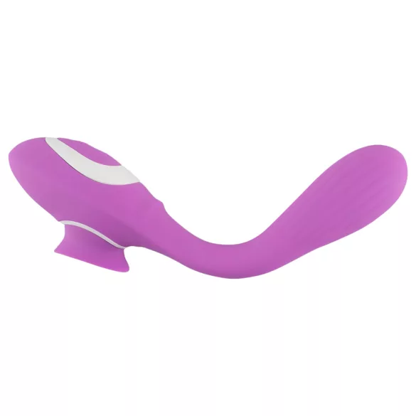 You2Toys - wibrator 2w1 z funkcją pulsacji - ładowalny silikonowy fioletowy