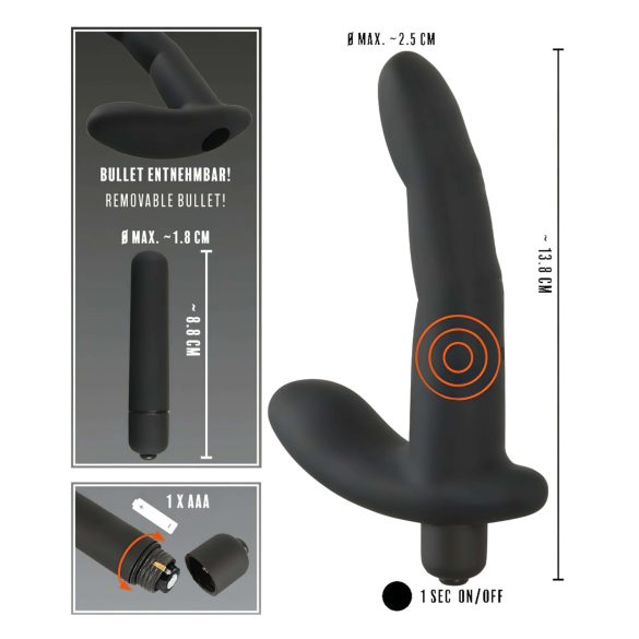 Rebel Naughty Finger - wibrator do prostaty - czarny