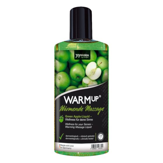 JoyDivision WARMup - Rozgrzewający olejek do masażu - Zielone jabłko (150ml)