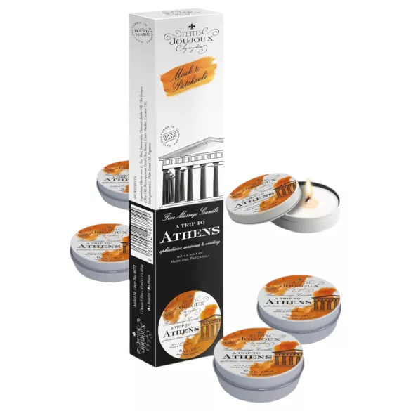 Petits Joujoux Athens - świeca do masażu - piżmo, perfumowany zapach - 5x43ml