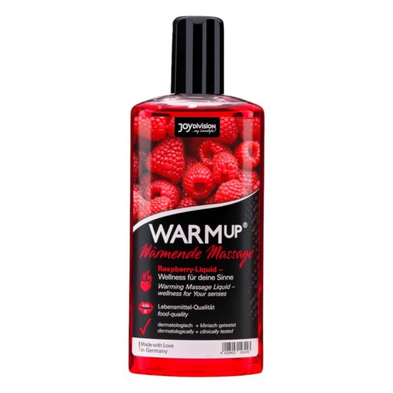 JoyDivision WARMup - Rozgrzewający olejek do masażu - Malina (150ml)