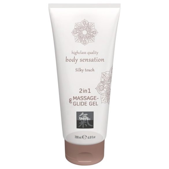 Shiatsu 2w1 Jedwabisty dotyk - jedwabisty masażowy lubrykant (200 ml)