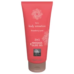   Shiatsu - żel do masażu i lubrykant 2w1 - truskawkowy zapach - 200ml