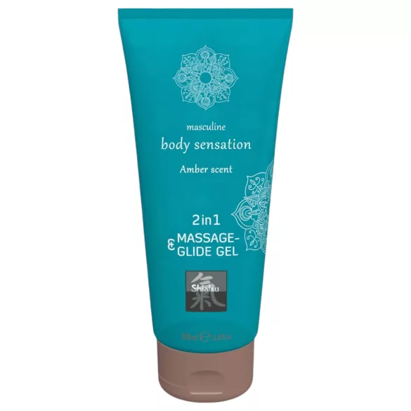 Shiatsu - żel do masażu i intymny 2w1 - bursztyn - 200 ml