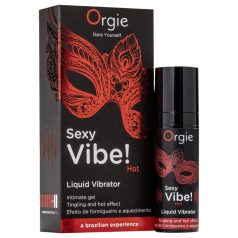   Orgie Sexy Vibe HOT - truskawkowy, rozgrzewający płynny wibrator (15ml)