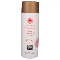   Shiatsu Luxury - olejek do masażu jadalny - truskawka z czerwonym pieprzem 75ml