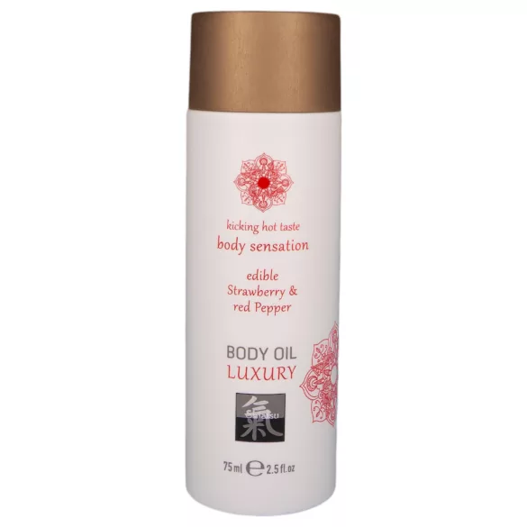 Shiatsu Luxury - olejek do masażu jadalny - truskawka z czerwonym pieprzem 75ml