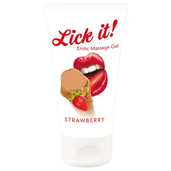 Lick it! - Jadalny lubrykant 2w1 - truskawka (50ml)