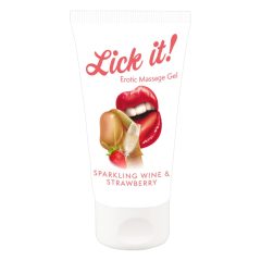   Lick it! - Jadalny lubrykant 2 w 1 - Szampańska truskawka (50 ml)