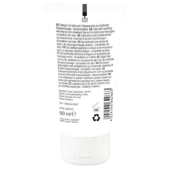 Lick it! - jadalny lubrykant 2w1 - truskawka z szampanem - 50ml