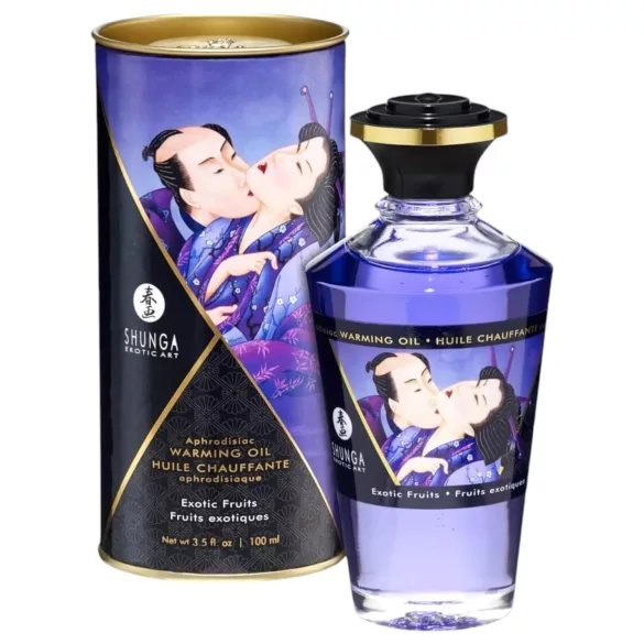 Shunga - olejek do masażu rozgrzewający - egzotyczne owoce 100 ml