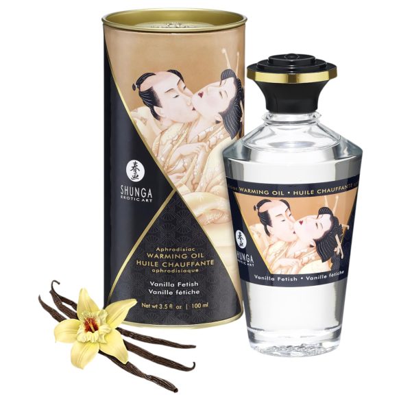 Shunga - rozgrzewający olejek do masażu - wanilia (100 ml)