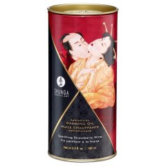   Shunga - rozgrzewający olejek do masażu - szampańska truskawka (100ml)