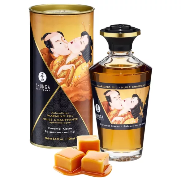 Shunga - olejek do masażu rozgrzewający - karmel - 100 ml